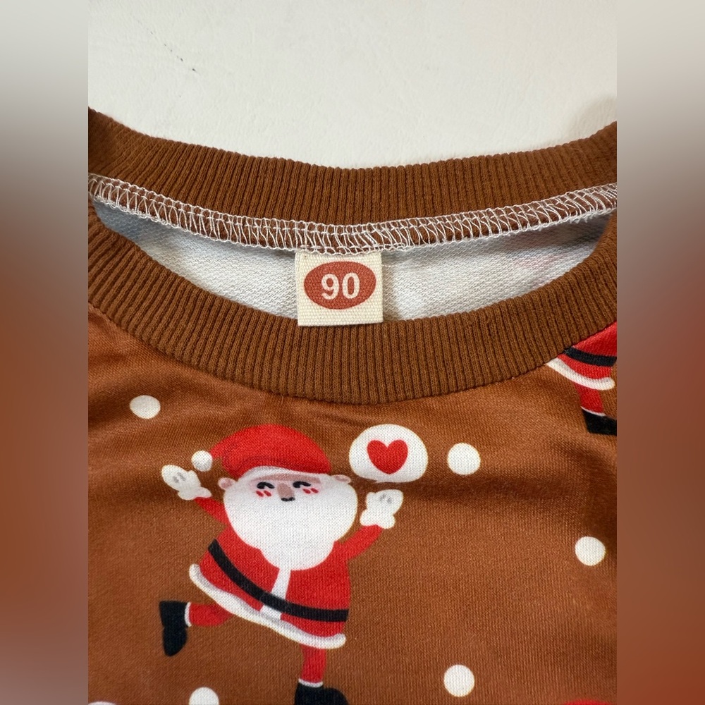 Baby unisex Christmas Romper Snowman Santa Print 12-18 mon (bin R) - Picture 9 of 10